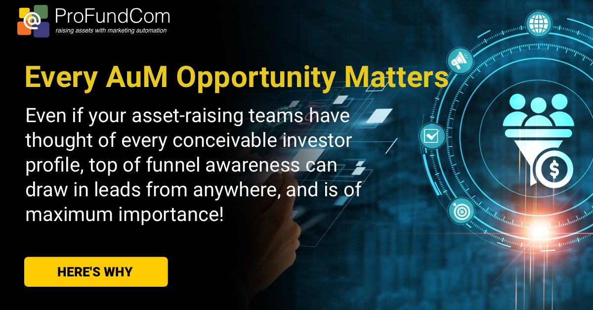 ProFundCom's tweet image. Don’t neglect the Top of the Funnel (TOF) in your asset-raising marketing – here are some tips on how to engage potential investors at the #TOF, and the best channels to reach them: pfc.ltd/?MTMyNw