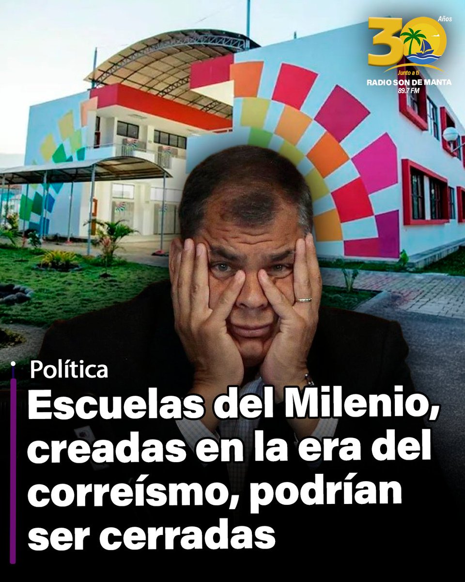 ¡ATENCIÓN| Porque el Gobierno Nacional, a través del viceministro de Educación, Gustavo Ayala, informó que 12.400 escuelas del Milenio, proyecto creado por el expresidente Rafael Correa, están siendo evaluadas para ver si pueden ser cerradas, por considerarse un gasto innecesario