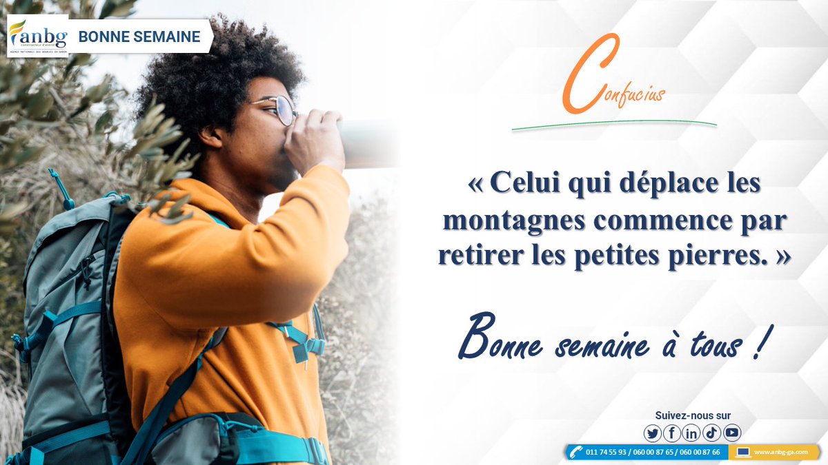 [Bonne semaine]🔔

📱060008765 / 060008766 📞 011745593

Rejoignez notre chaîne WhatsApp :
🔗 whatsapp.com/channel/0029Va…

#ANBG
#anbggabon