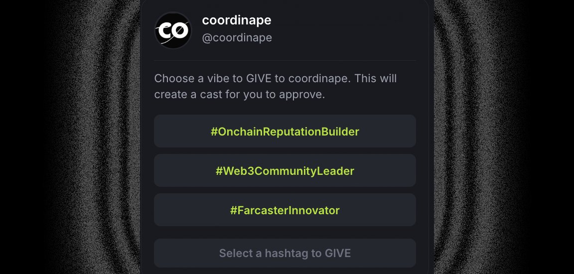 CoApp by <a href="/the_CoDAO/">theCoDAO</a> is bestowed with new features!

* AI Reputation Agent Shazaam420 now scans your activity weekly, and you can visit the mini-app again for more onchain rep.
* <a href="/farcaster_xyz/">Farcaster</a> sharing features allow you to get the word out about your skills and accolades
* find