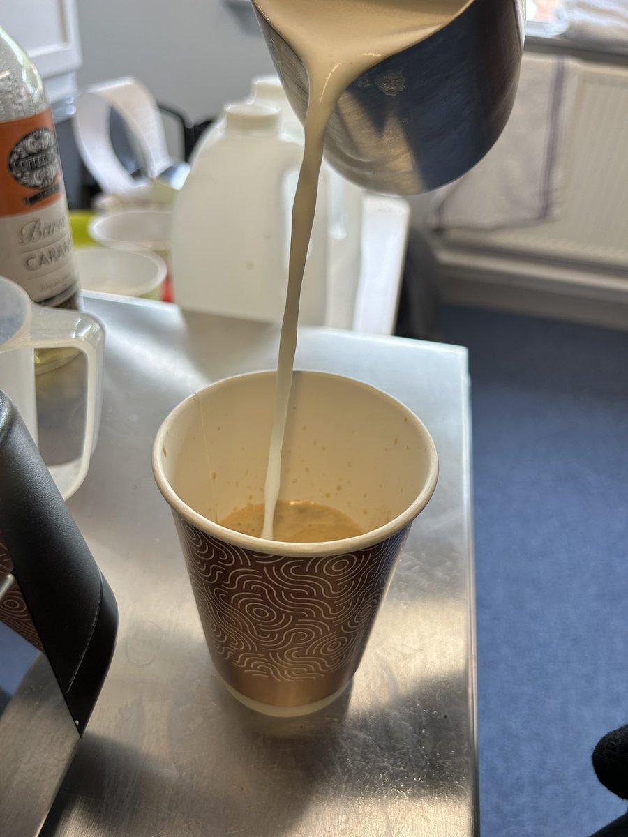 The barista students of <a href="/HillparkSec/">Hillpark Secondary</a> are off to a flying start, already showing definition in their steamed milk ☕️ 

Only a few weeks in and we’re seeing really great first coffees from enthusiastic budding baristas. Next stop caffeinated teachers! 🤩 

#barista #training