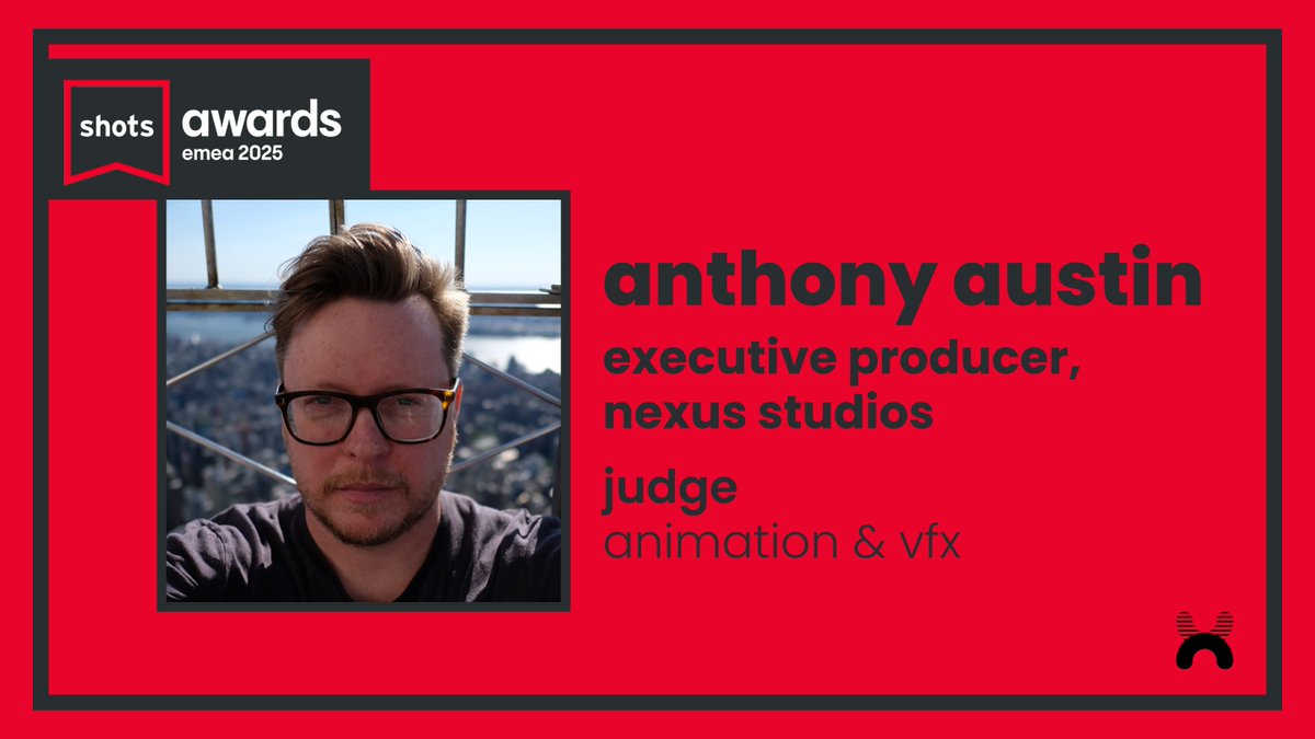 Lead Executive Producer Anthony Austin has joined the <a href="/shotscreative/">shots.net</a> EMEA Awards jury in the Animation &amp; VFX category! The final entry deadline is fast approaching on September 12th! Get those submissions in and don’t miss your chance to showcase your work.