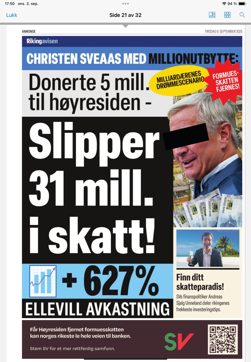 Prosentregning er ikke SVs sterkeste side. Dette er bare flaut