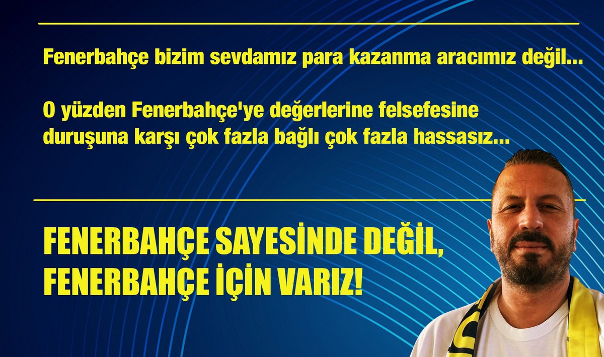 FENERBAHÇE SAYESİNDE DEĞİL,
FENERBAHÇE İÇİN VARIZ!

Sayın <a href="/muratasik_/">Murat Aşık</a> ;

Programda belirttiğiniz <a href="/FenerSol1907/">FenerSol</a> Fenerbahçe taraftarı insanların duygu, düşüncelerini yazdıkları yazılar ile paylaştıkları bir sosyal medya platformu.

Yazıları çıkanların isimleri, cisimleri, kim