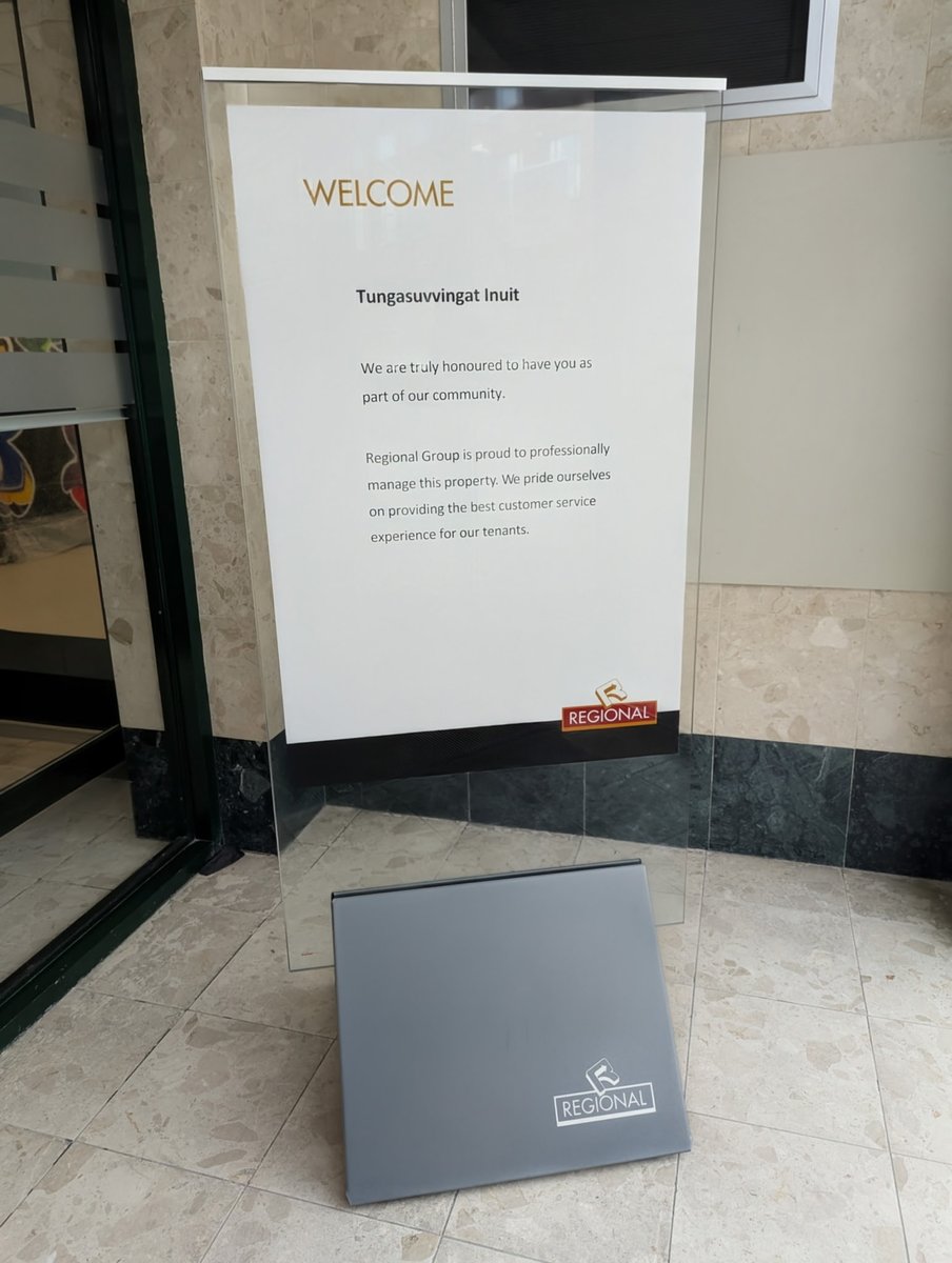 TIOntario's tweet image. Thank you, Regional Group! We’re so grateful for the warm welcome to our new space. Your support made our move smooth and enjoyable—we’re excited to be part of the building!

#ThankYou #RegionalGroup #NewOffice #TungasuvvingatInuit
