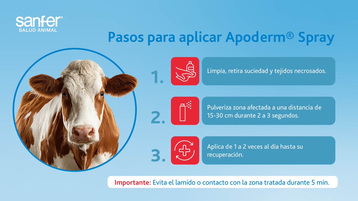 La efectividad de un #tratamiento tópico depende en gran medida de su correcta aplicación. Como médicos veterinarios, es nuestra responsabilidad orientar a los productores para asegurar buenos resultados en su negocio. 🐄🧑🏻‍⚕️