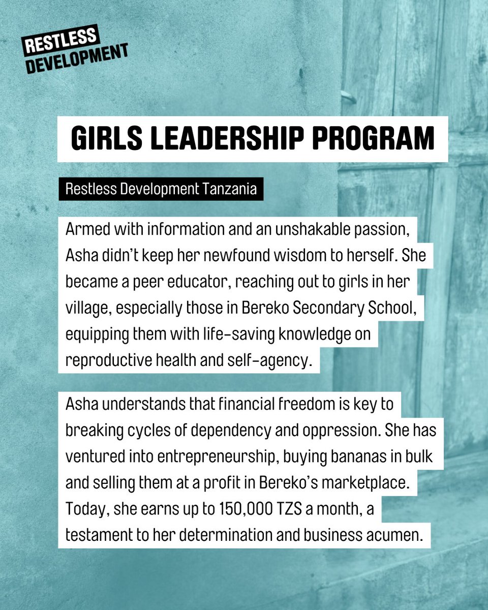RestlessDev's tweet image. 💛 Asha’s story is one of strength and new beginnings. What started as a small step into leadership grew into something bigger: building livelihoods that bring dignity and independence.

✨ Read Asha’s story: restlessdevelopment.org/2025/09/ashas-…

#Livelihoods #WomensVoices #YouthLeadership