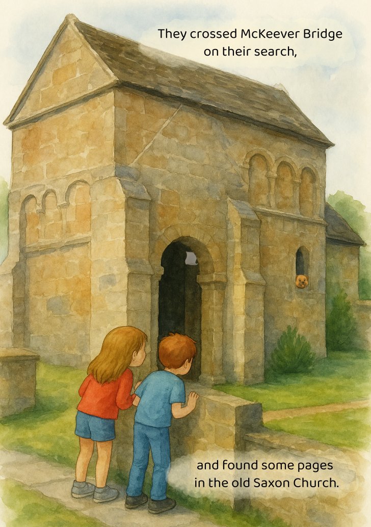 The old Saxon Church in Bradford-on-Avon is one of the most complete in England. Did your family spot it in the story yet?