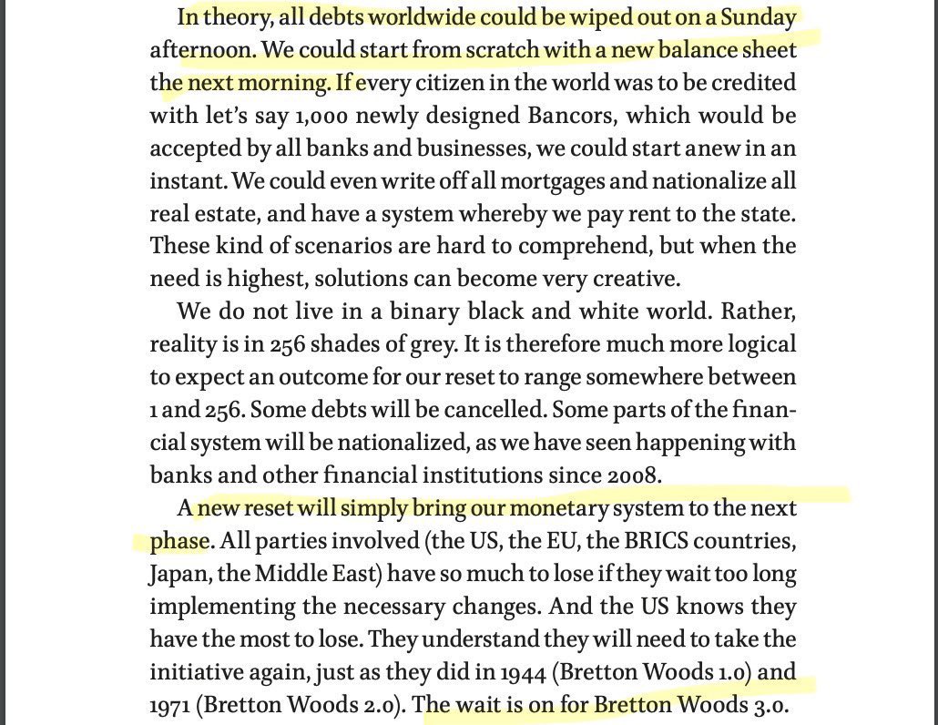 SMQKEDQG's tweet image. Bretton Woods 3.0 is coming.😶‍🌫️

This is why should you expect a major reset of the global financial system.🎯

Major shifts in the financial system become possible once key players reach consensus. 🔑

This is an extremely delicate matter. Central bankers are preparing the reset…