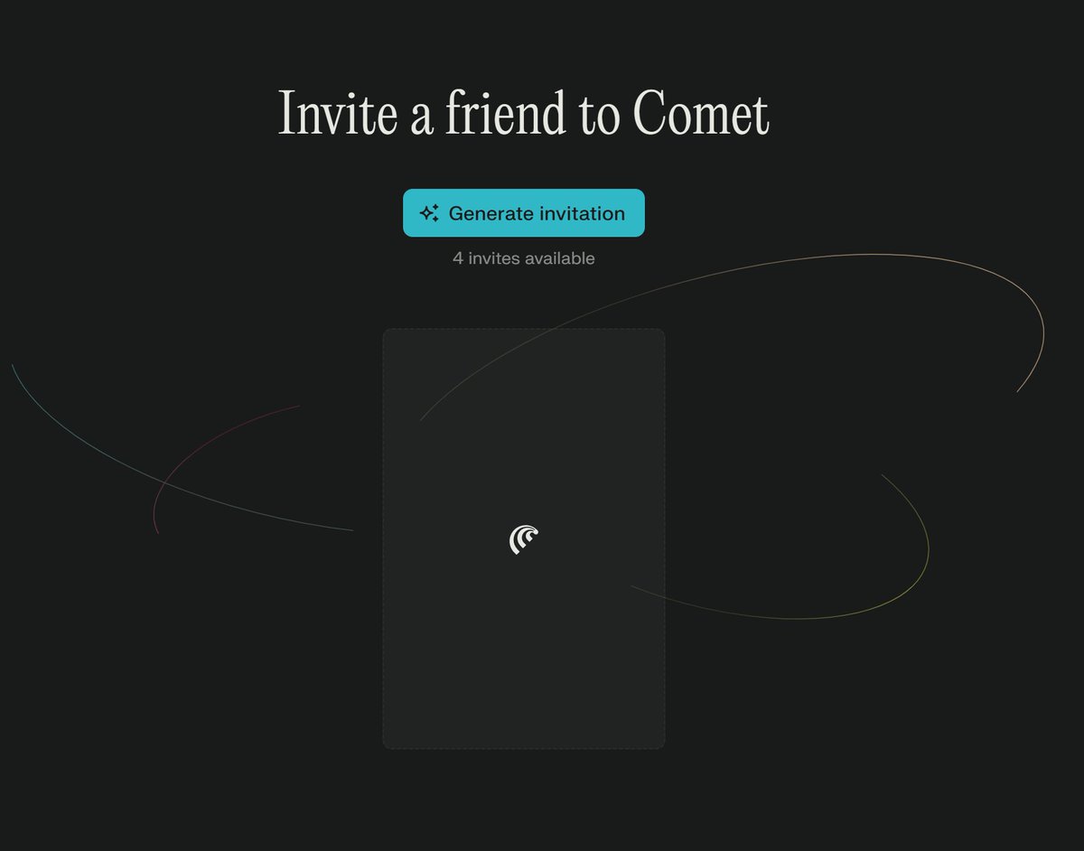 I have 4 <a href="/PerplexityComet/">placeholder</a> invites to give! FCFS