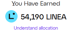 思い返せばエアドロ活動当初は懐疑的でzkSynk EraやStarknetは頑張れておらず、CLOSEPAにて私が本腰入れて取り組み始めたのがLINEAだったなぁ…と。
2025年8月LINEAチェーン上陸から長かったですが、ちゃんと割り当てありました。
#CLOSEPA #Airdrop $LINEA