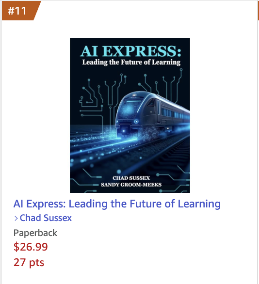 AuthLearn4All's tweet photo. Hey hey were on the charts! #AIExpress is currently #11 in Best Sellers in Computers & Technology Education! Congratulations @SussexChad and @GadgetBum ! 🚂🎉 https://t.co/XSLViCT67O