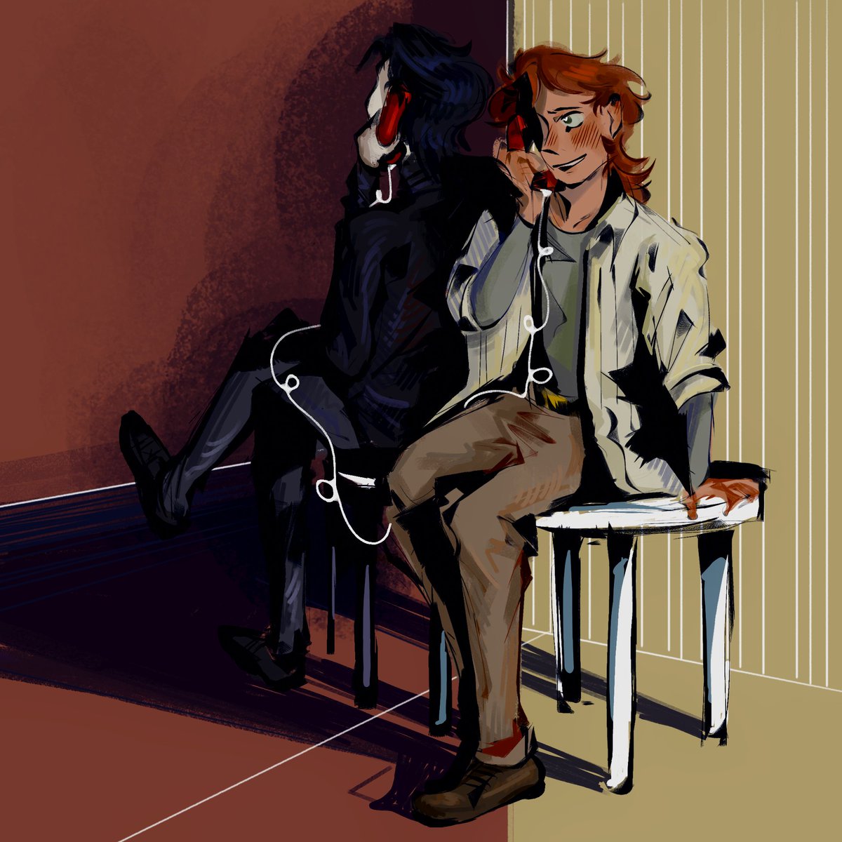 Wrong number 
#DeadPlate #deadplategame #deadplatefanart #vincentcharbonneau #rodylamoree #rodicent #RodyVince #digitalart