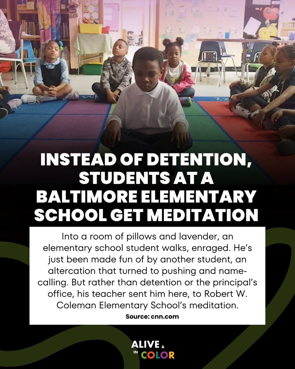 AliveAndInColor's tweet image. A Baltimore elementary school is replacing detention with meditation - meanwhile, major pharmacies are scaling back on vaccines in response to new national guidelines. Swipe for more! 

Subscribe to our Weekly Watch newsletter, its FREE. aliveandincolor.com/join-the-commu…