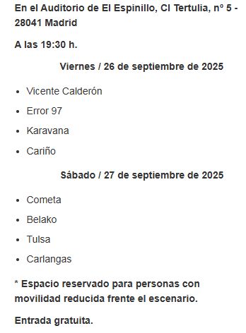Estos serán los grupos que actuarán este año en el Festival Indyspensable de #Villaverde
Viernes 26 de septiembre: Vicente Calderón, Error 97, Karavana y Cariño.
Sábado 27 de septiembre: Cometa, Belako, Tulsa y Carlangas.
youtube.com/watch?v=Ve1iq8…