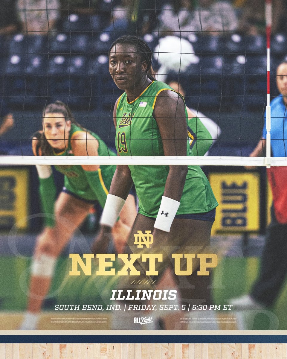 𝐍𝐞𝐱𝐭 𝐔𝐩: A Battle With Illinois

🆚 Illinois
📍 Purcell Pavilion
📆 Friday, September 5
⏰ 6:30 PM
🎟️ Free Admission
🤠 LED Cowboy Hat Giveaway
📺 ACCNX

#GoIrish☘️