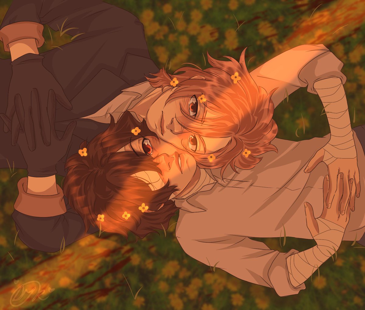 Field of flowers 

#bsd #BungouStrayDogs #DazaiOsamu #chuuyaNakahara #soukoku #skk