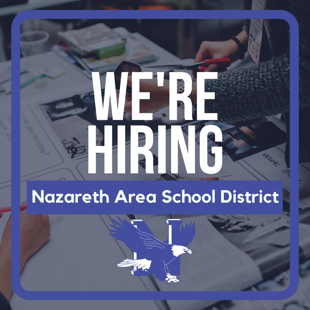 An Associate Teacher position is anticipated in the Nazareth Area School District, with an initial assignment at Nazareth Area High School. 
nazarethasd.org/page/employmen…