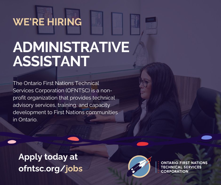 Career Opportunity: Join OFNTSC as an Administrative Assistant! Support daily office operations and be the first point of contact for OFNTSC clients and visitors. 

Apply now: ofntsc.org/career-opportu…
