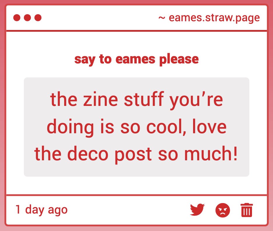 thank you so much!!! i'm really happy with how zinejam worked out and very excited to retweet the coming zines that are yet to be posted here!!