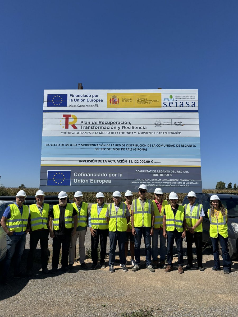 Visita d’obres del Director General de Regadius i Espais Agraris a les obres de millora de la Comunitat de Regants del Rec del Moli de Pals.