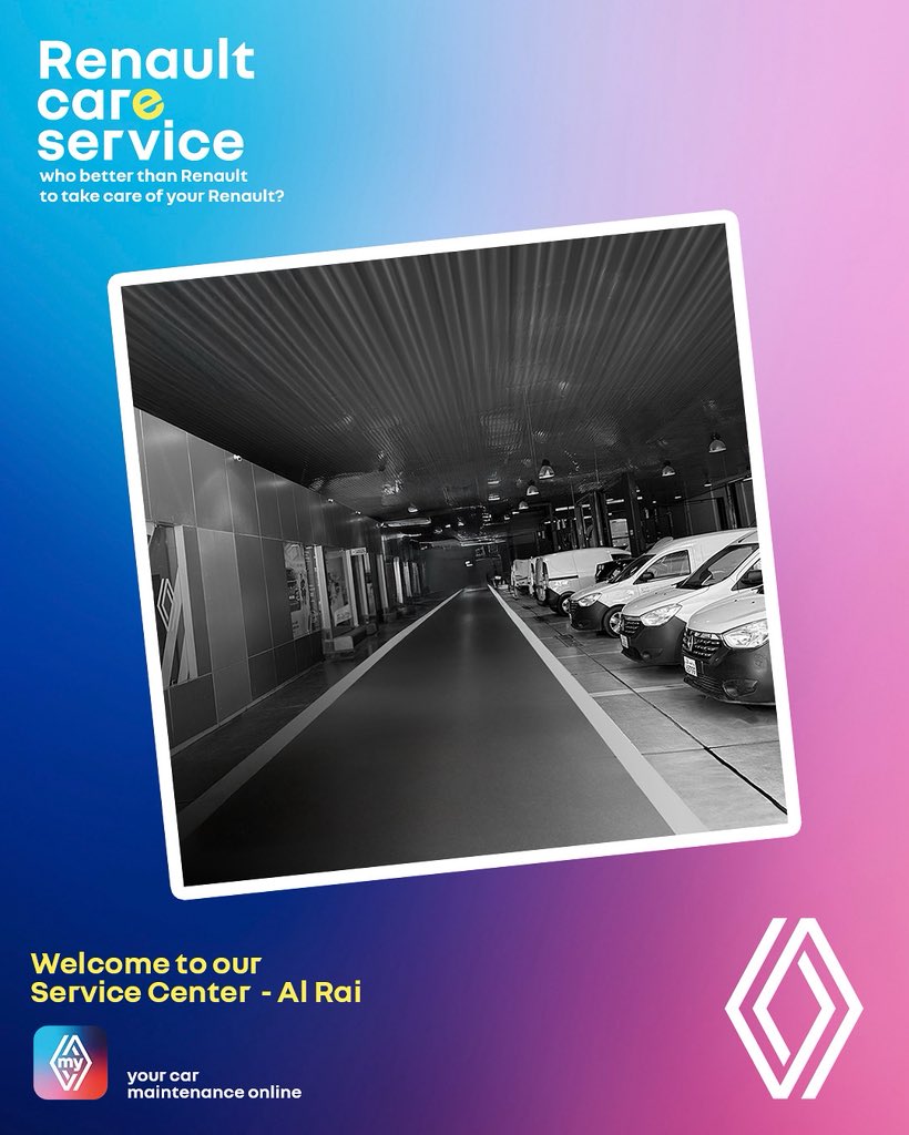 حياكم في مركز خدمة #رينو_البابطين بأوقات العمل التالية:
من السبت الى الاربعاء من الساعة 8:00ص الى الساعة 5:00م
ويوم الخميس من الساعة 8:00ص الى الساعة 1:30م
يوم الجمعة مغلق

لحجز المواعيد #مرحبا_بابطين ☎️ 1804888
#الكويت #renault #RenaultKuwait