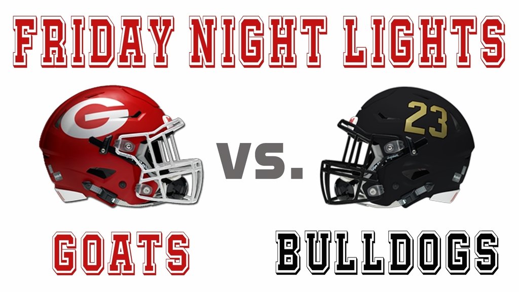 Friday Night Lights... 🏈 Groesbeck Goats vs. McGregor Bulldogs on September 5 at 7:30 pm! 🤸‍♀️ Can’t be there in person? No worries — catch the game live right here! 🎥youtube.com/live/bHOFlTXlH… or search Groesbeck ISD on YouTube. 🐐