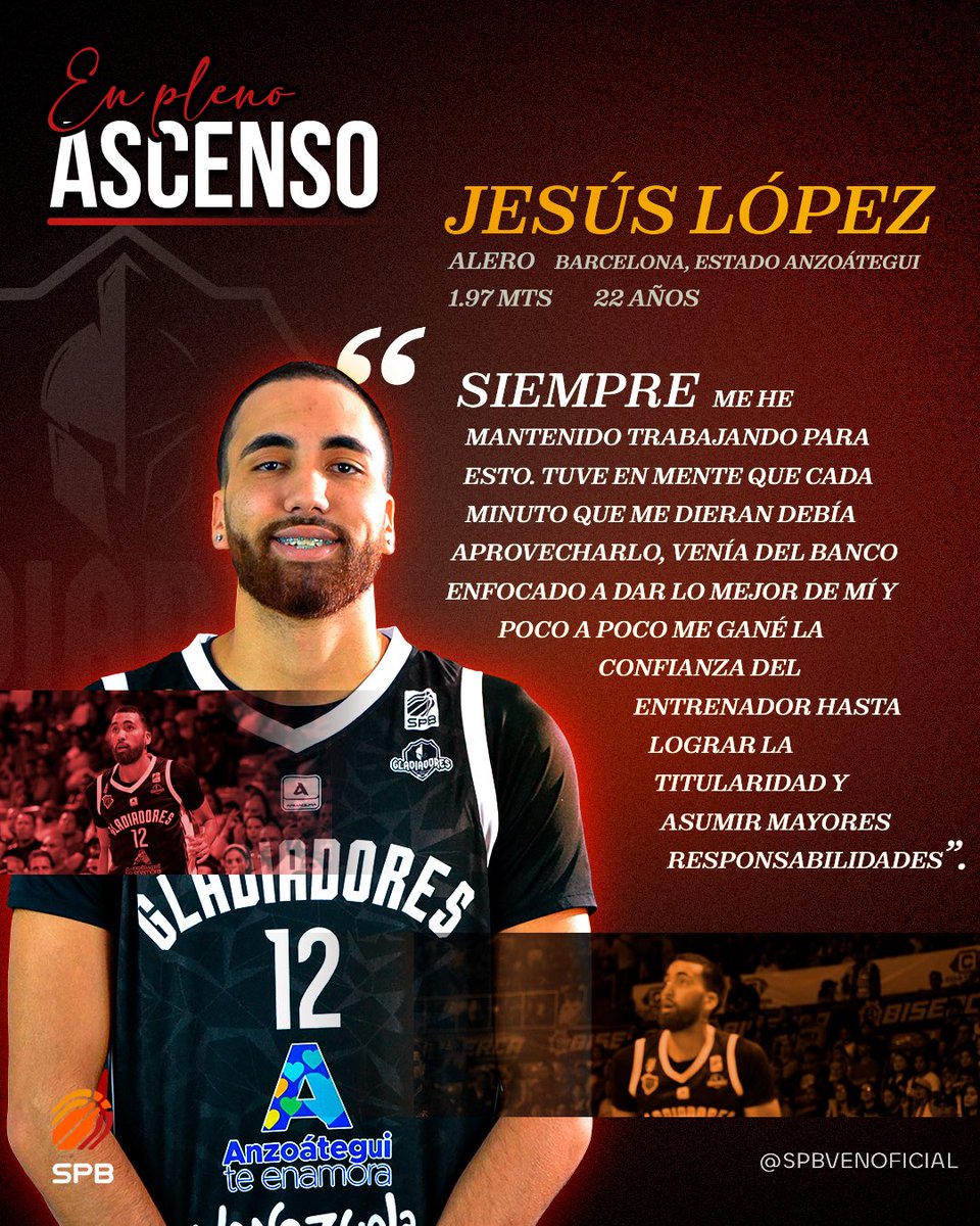 Un gran avance en su juego exhibió Jesús López en la temporada 2025 de la SPB, en la que no solo aumentó de manera significativa sus números, sino que además se convirtió en una pieza clave en el esquema de <a href="/gladiadoresbbc/">Gladiadores de Anzoátegui BBC</a> e incluso le valió para alzarse como el flamante