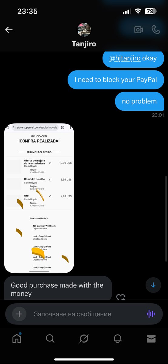 👏 Well done <a href="/hjtanjiro/">Tanjiro</a> scamming for 40€ I guess I need to block his PayPal now