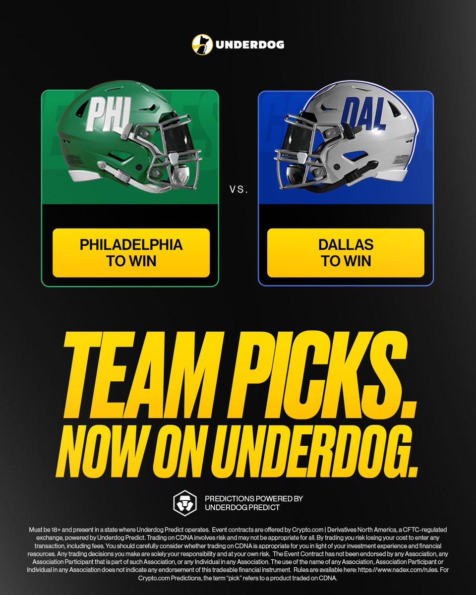 Team picks, now on Underdog.