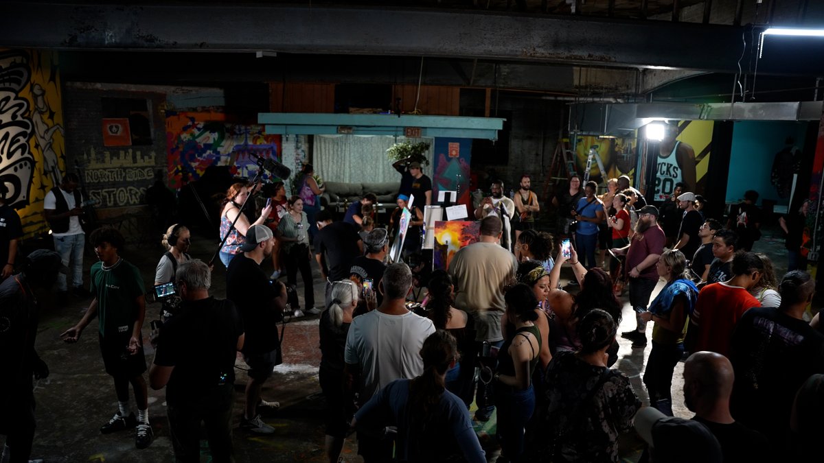 The "What If..." team finished shooting a new story yesterday about Marcey Yates &amp; happenings at his <a href="/Culxrhouse/">Culxr House</a>, including an art battle! This is for a new season of <a href="/NebPublicMedia/">Nebraska Public Media</a>'s "What If..." project next year!  
Innovation + Creativity + Entrepreneurship = #WhatIfNebraska