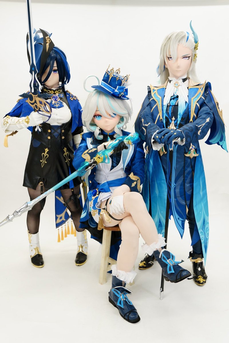 先日はお二人のお迎えを兼ねた撮影会に参加させていただいてました！
あぁ…良き…😇

ヌヴィレット　<a href="/REN392/">𝓡𝓔𝓝𝟹𝟿𝟸</a>さん
クロリンデ　<a href="/aosaba_kg/">あお鯖🐟🐟</a> さん
📸　<a href="/takayamagoimpa1/">ぐんま＠たか</a> さん
#GenshinImpact #kigurumi 
#Furina #Neuvillette #Clorinde