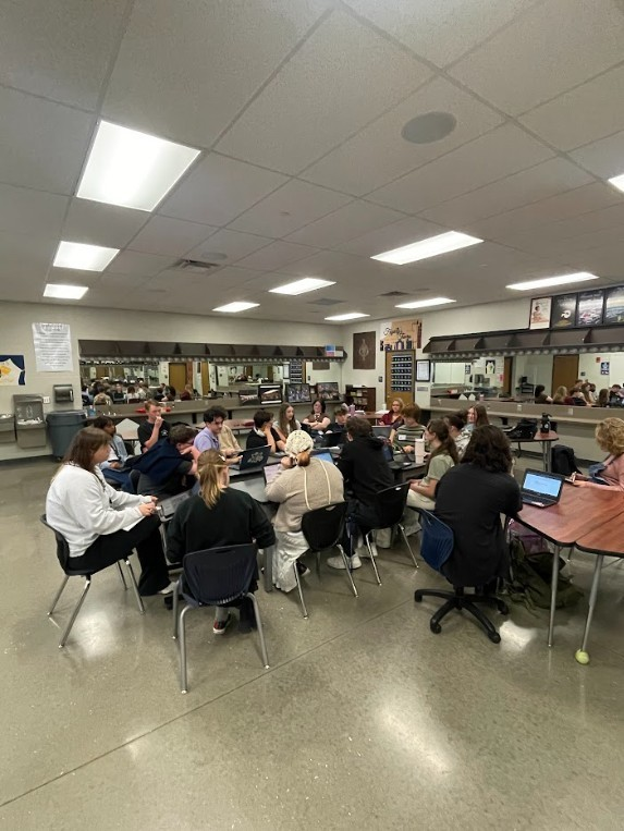 Students in the new Theatre Production and Management class will serve as the production team for a one act play this semester. They have spent the last three weeks researching and analyzing plays to determine what show they will produce.