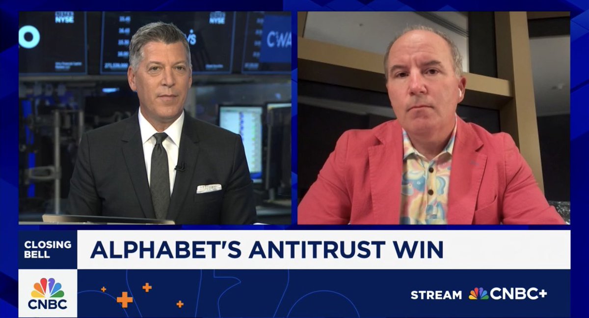 Dan Ives (@divestech) on Twitter photo Great to be on <a href="/CNBCClosingBell/">CNBC's Closing Bell</a> with <a href="/ScottWapnerCNBC/">Scott Wapner</a> discussing the bullish DOJ ruling and how this was a dream scenario for Alphabet with its search and AI path front and center ππ₯ππ―πΊπ<a href="/CNBC/">CNBC</a> <a href="/CNBCtech/">CNBC Tech</a>
cnbc.com/video/2025/09/β¦ Great to be on <a href="/CNBCClosingBell/">CNBC's Closing Bell</a> with <a href="/ScottWapnerCNBC/">Scott Wapner</a> discussing the bullish DOJ ruling and how this was a dream scenario for Alphabet with its search and AI path front and center ππ₯ππ―πΊπ<a href="/CNBC/">CNBC</a> <a href="/CNBCtech/">CNBC Tech</a>
cnbc.com/video/2025/09/β¦