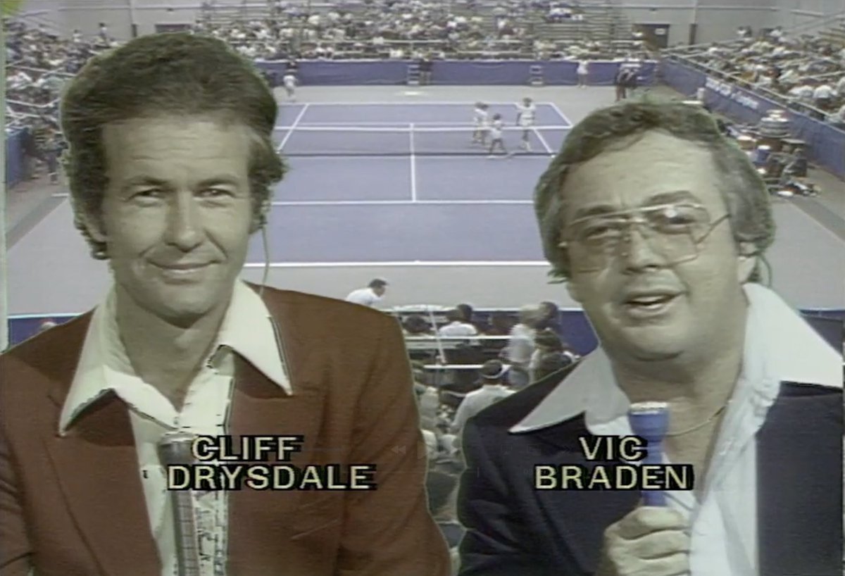 Cliff Drysdale began his ESPN career Sept 14-16, 1979 at the U.S. vs Argentina Davis Cup match in Memphis. He ends his 46-year ESPN career Thursday at 7 pm at the US Open.  What a run!