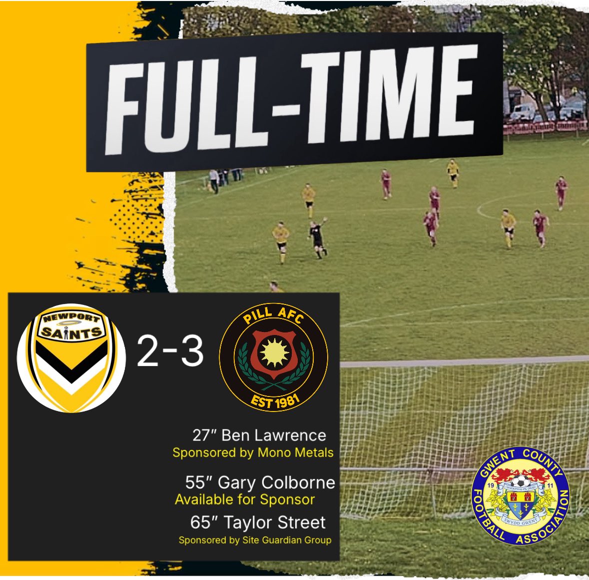 🟡⚫️                 FINAL SCORE                 ⚫️🟡

Our first team get back to winning ways in the league against a tough Saints team. Going behind twice and end up leaving with the win, big performance from our lads.

Onto the Welsh Trophy Saturday

MOM - Corey Wigmore

#UTP