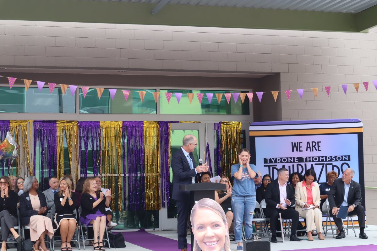NvstateED's tweet photo. Alexandra Snabon-Jun, 2026 Nevada State Teacher of the Year, writes in her application: “Laughter builds bridges, and connection is the true beginning of learning.” #NVTOY #NevadaTeacheroftheYear @tyrone_es @ClarkCountySch @CCSSO https://t.co/uqaypK1HsQ