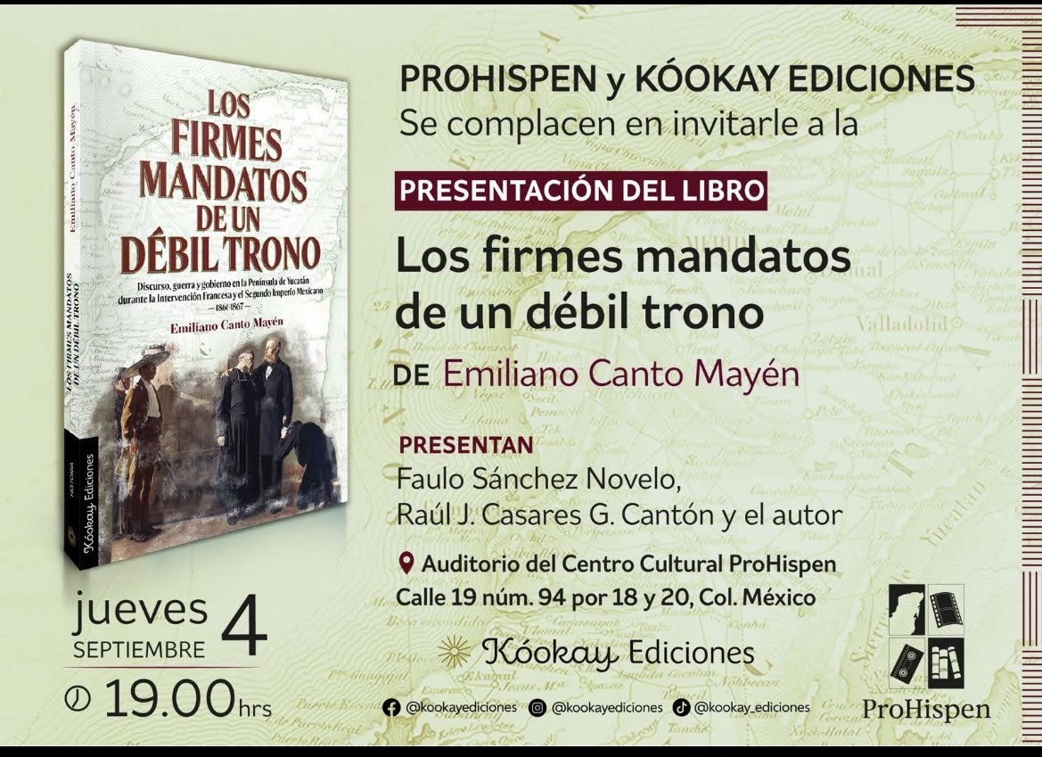 Para quienes estén en Mérida en estos días, no se pierdan la presentación de este texto.