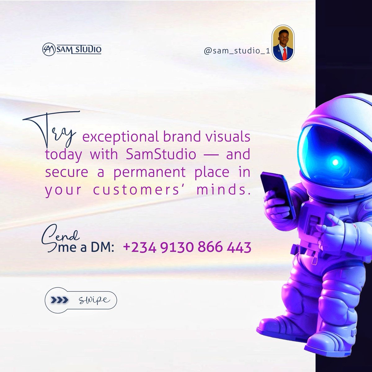 SamStudio_1's tweet image. Ever wondered why some brands stay in your mind long after you see them? 👀

Here’s one secret to creating lasting brand impressions…
🫴✨

#brands 
#brandidentity
#brandsecrets