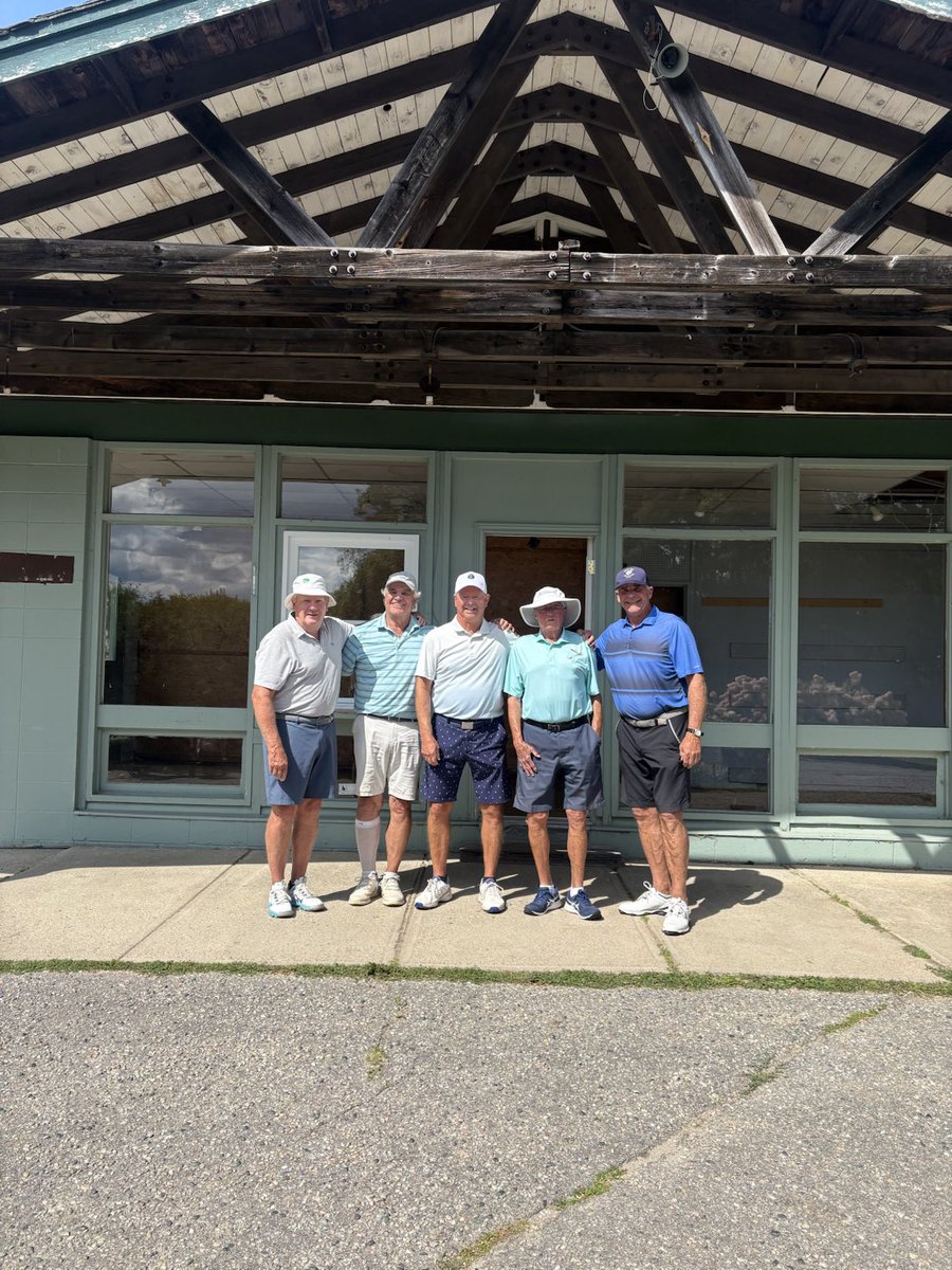 Our Starter Staff says an early “Good bye” to our vintage golf services structure!