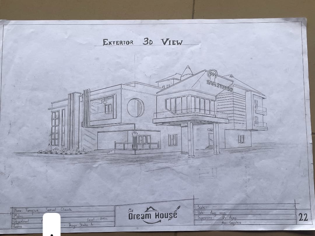 SamStudio_1's tweet image. "Not just school works—foundations of a dream career." ARCHITECTURE ✨ 

You've always have been my inspiration Lord, I'd always acknowledge that. 🙇‍♂️