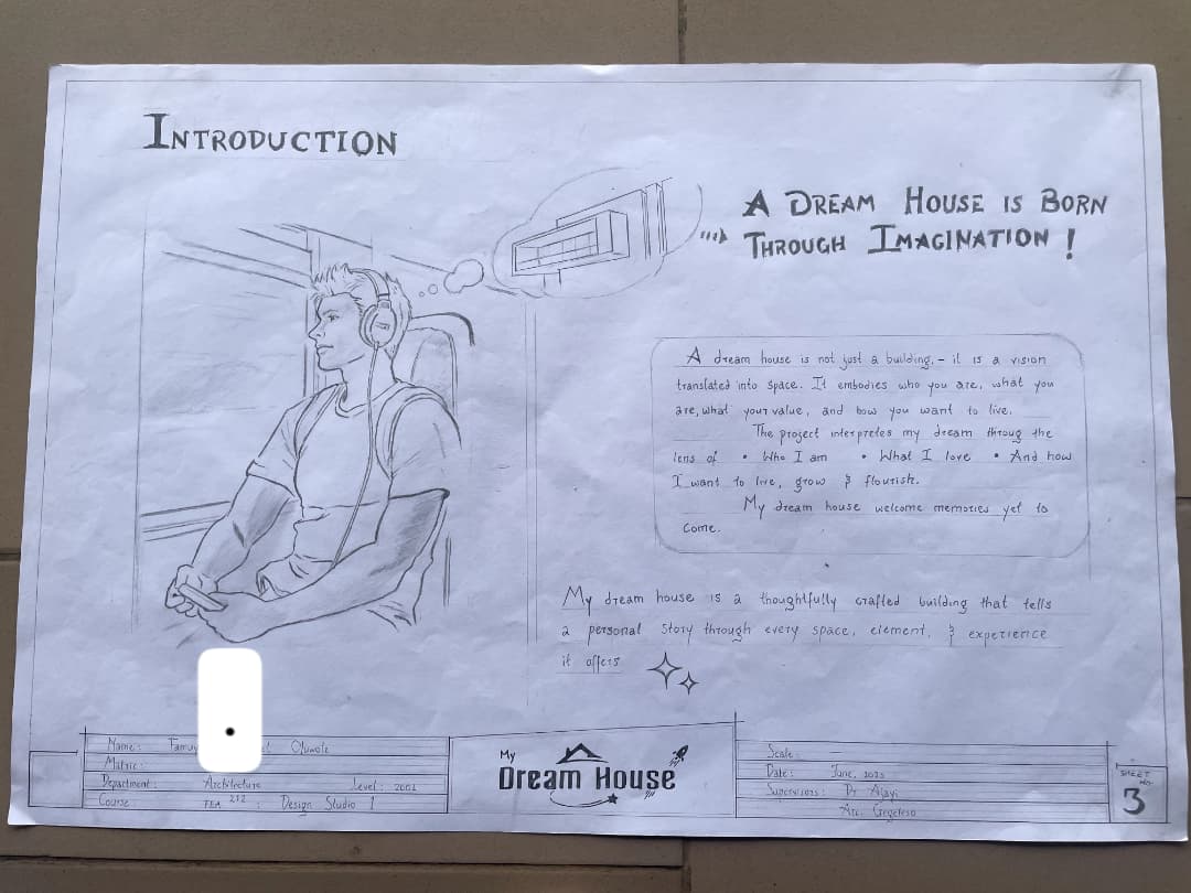 SamStudio_1's tweet image. "Not just school works—foundations of a dream career." ARCHITECTURE ✨ 

You've always have been my inspiration Lord, I'd always acknowledge that. 🙇‍♂️