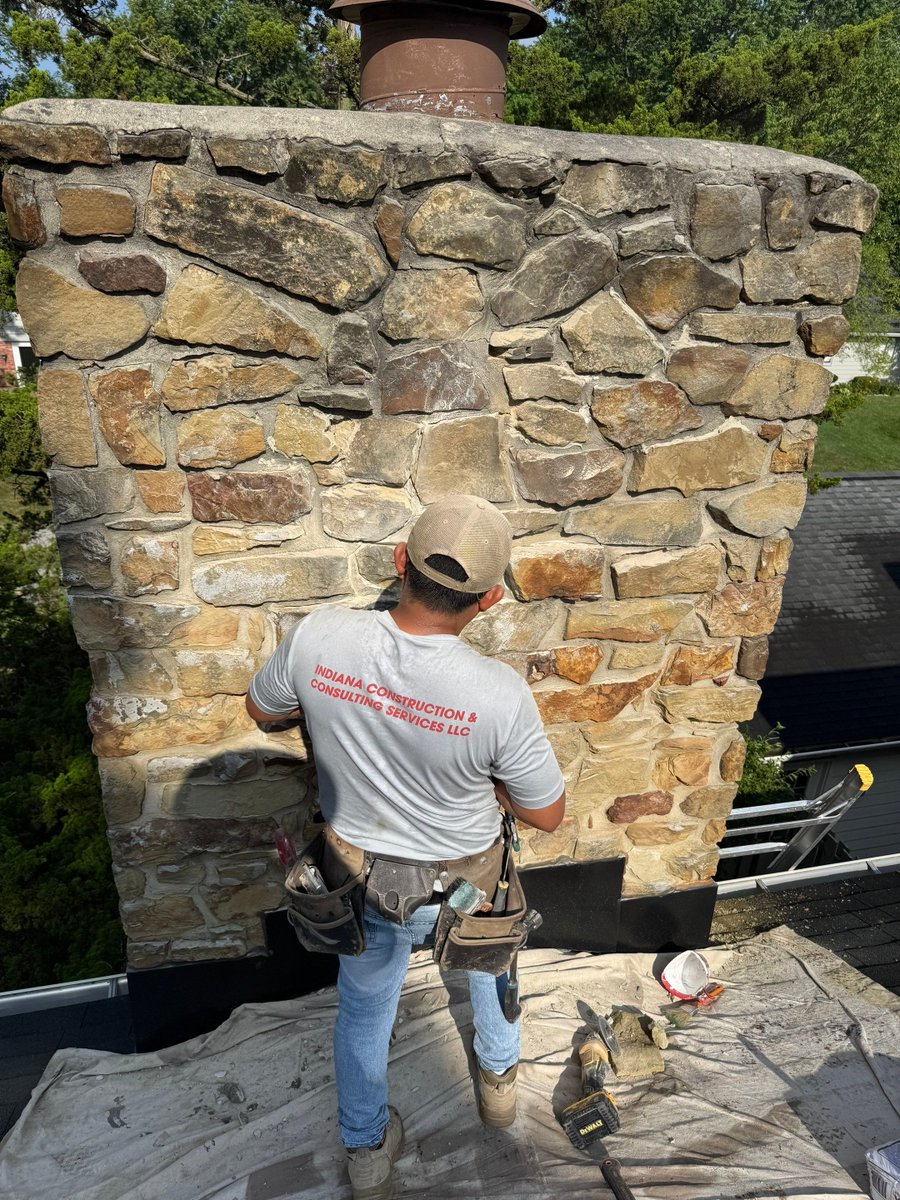 IndianaCCS's tweet image. Another chimney leak repaired! #masonrywork