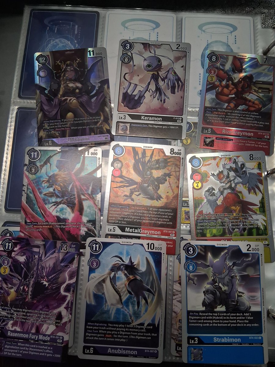 Got some pretty cool cards as well as teo of my other favorite digimon, Anubismon and Strabimon