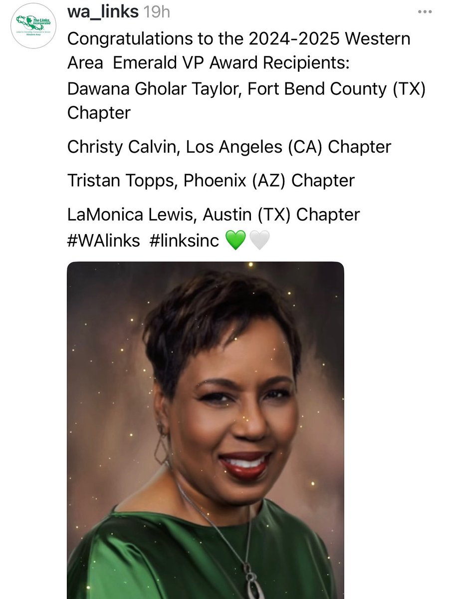Congratulations to our Chapter President LaMonica Lewis on her well deserved recognition. 

#austinlinkschapter 
#austinlinks 
#austintxlinks 
#walinks