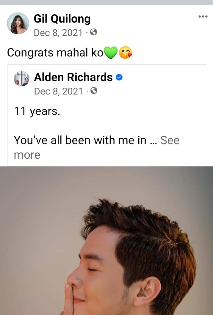 MCambsl2's tweet photo. Kita ko sa baul... This was a post by GQ nung 11th yr anniv ni AR sa showbiz...
Ang pinagtataka ko ang claim ng Rmn na naging magon si Accla at Ganda Nov 2021... bakit may ganitong bati nung Dec 8, 2021? 🤔🤦‍♀️🤦
CTTO
ALDUB PA RIN
#BOYCOTTEatBulaga1638
#ALDUB529thWeeksary 
NO TO Z PROJECTS