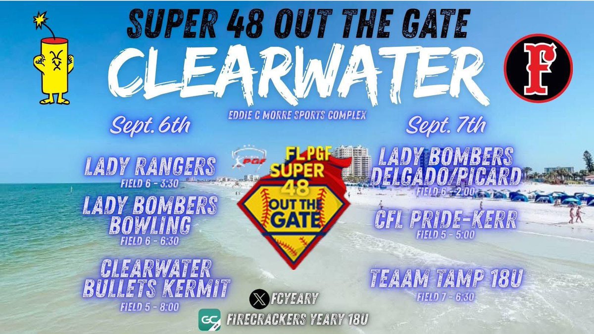 The foundation of a strong season is built at the first tournament. Time to set the tone!! <a href="/FCyeary/">Firecrackers Yeary 18u</a> <a href="/SailfishSB/">PBA Softball</a>