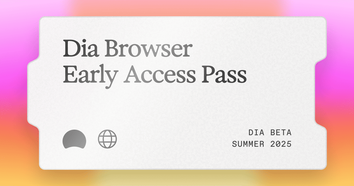 I have a couple of <a href="/diabrowser/">Dia</a> invites available if anyone is interested.

Simply share which skill or feature you're most looking forward to using (as I'd like to ensure I'm making the most of it myself).