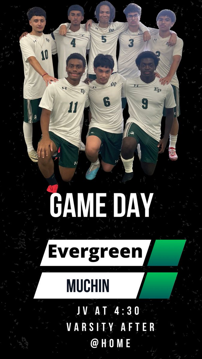 Game Day @Home vs. Muchin! 

JV 4:30
Varsity 6:00