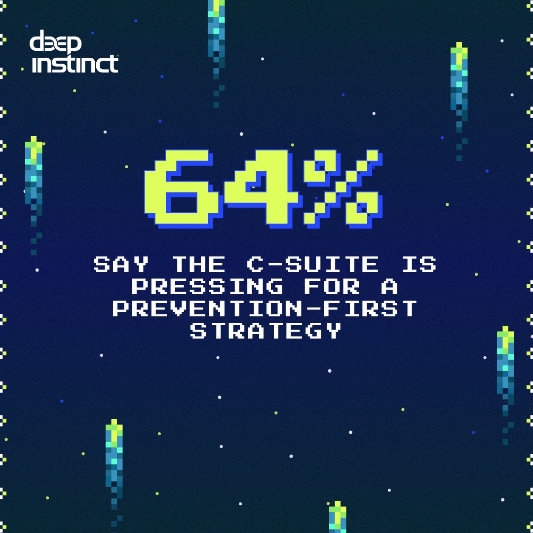 DeepInstinctSec's tweet image. #StatOfTheWeek: 64% of orgs say the C-suite is pressing for a prevention-first strategy.

Preemptive data security, powered by deep learning, is the only way to stay ahead of tomorrow’s threats. Check out our 2025 Voice of SecOps report: info.deepinstinct.com/voice-of-secop…